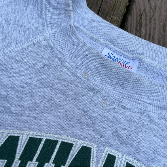 80s 90s Vintage Michigan State University collegiate crewneck sweatshirt Size L - Picture 4 of 13